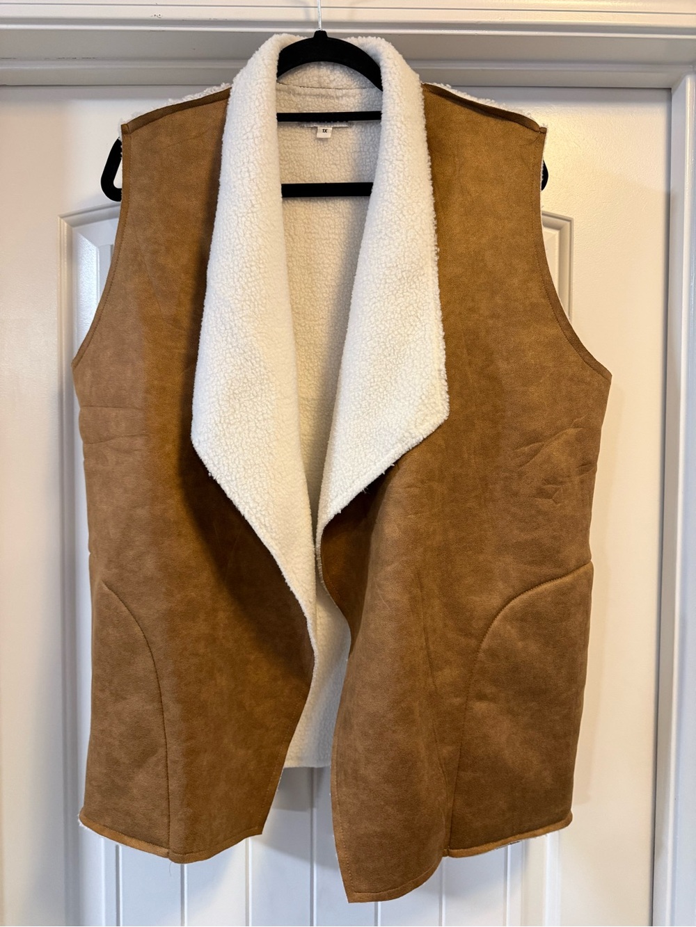Faux Suede Sherpa-Lined Vest